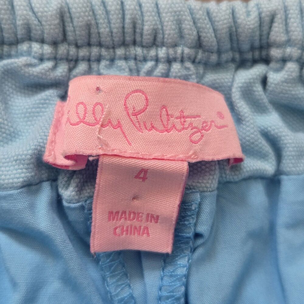 Lilly Pulitzer Girls 2007 Limited Edition Whale Skort Blue Pique Applique Size 4 - Picture 3 of 7